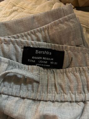 Zara Bershka Gray Elastic Waist Joggers